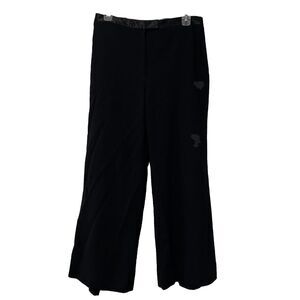 BLOOMINGDALE’S NOW Wool Satin‎ Waist Dress Pants Career Basic 10 Short Wide Leg